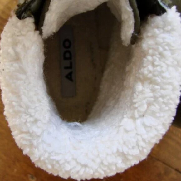 Aldo Rhaymma Boots Olive Green Hiking Combat Lug Sole Ankle NEW IN BOX Size 7 - Picture 12 of 14